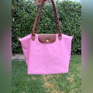 Longchamp Paris Authentic Large Nylon Pink Tote Shoulder Bag Purse